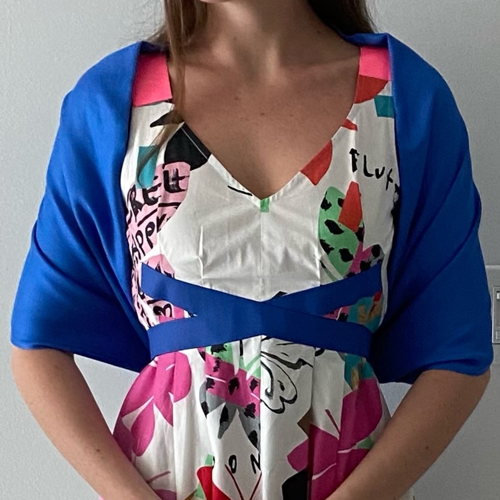 Royal Blue Pashmina; 30% Silk
